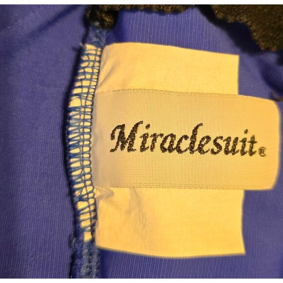 Miraclesuit Ruched Blue Shapewear Swimsuit with Sequins - Picture 6 of 8